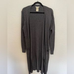 NWOT Charcoal Duster Cardigan